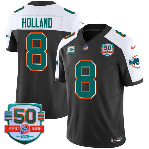 Men's Dolphins Throwback Vapor Jersey V2 - All Stitched - Image 12
