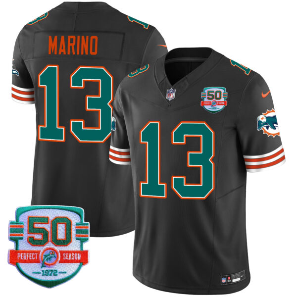 Men's Dolphins Throwback Vapor Jersey V2 - All Stitched - Image 37