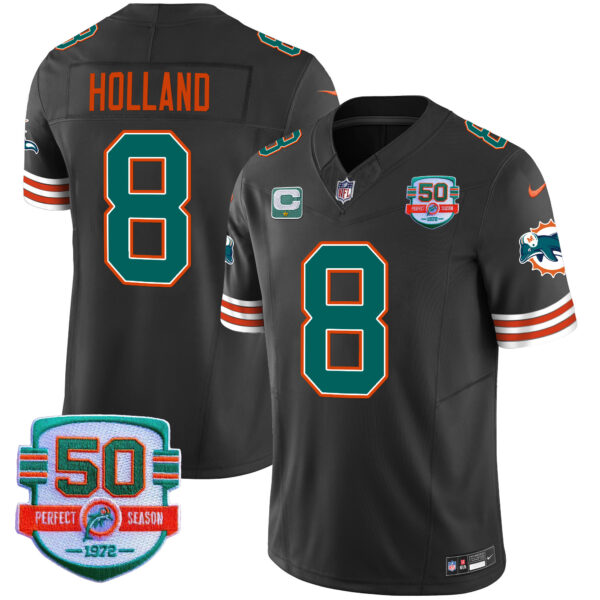 Men's Dolphins Throwback Vapor Jersey V2 - All Stitched - Image 36