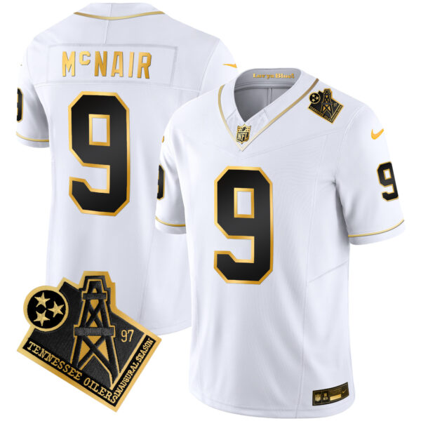Men's Titans 1997 Throwback Gold Vapor Jersey - All Stitched - Image 28