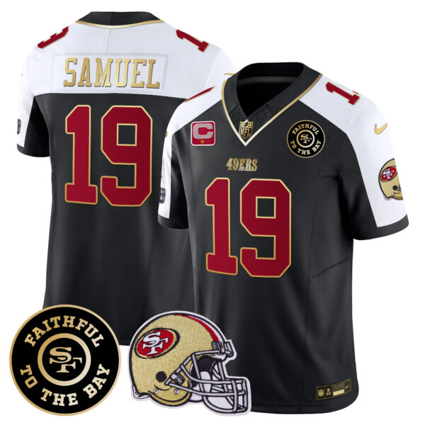 Men's 49ers Faithful To The Bay Patch Vapor Limited Jersey V5 - All Stitched - Image 4