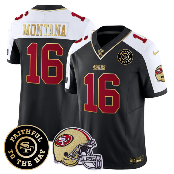 Men's 49ers Faithful To The Bay Patch Vapor Limited Jersey V5 - All Stitched - Image 9