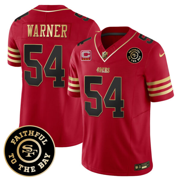 Men's 49ers Faithful To The Bay Patch Vapor Limited Jersey V5 - All Stitched - Image 16