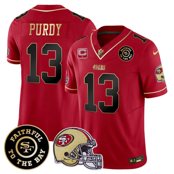 Men's 49ers Faithful To The Bay Patch Vapor Limited Jersey V5 - All Stitched - Image 21