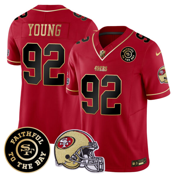 Men's 49ers Faithful To The Bay Patch Vapor Limited Jersey V5 - All Stitched - Image 22