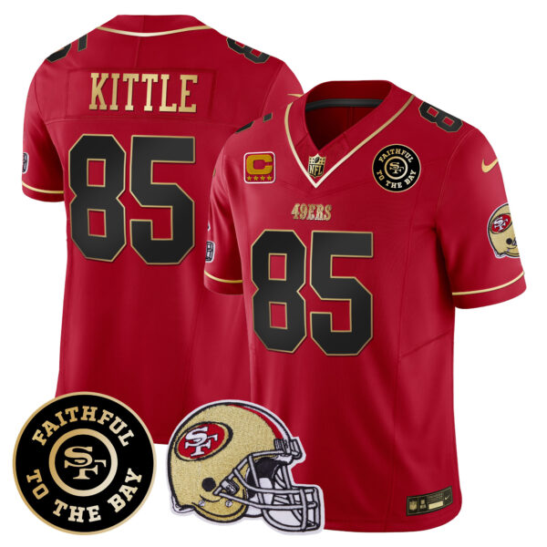 Men's 49ers Faithful To The Bay Patch Vapor Limited Jersey V5 - All Stitched - Image 25