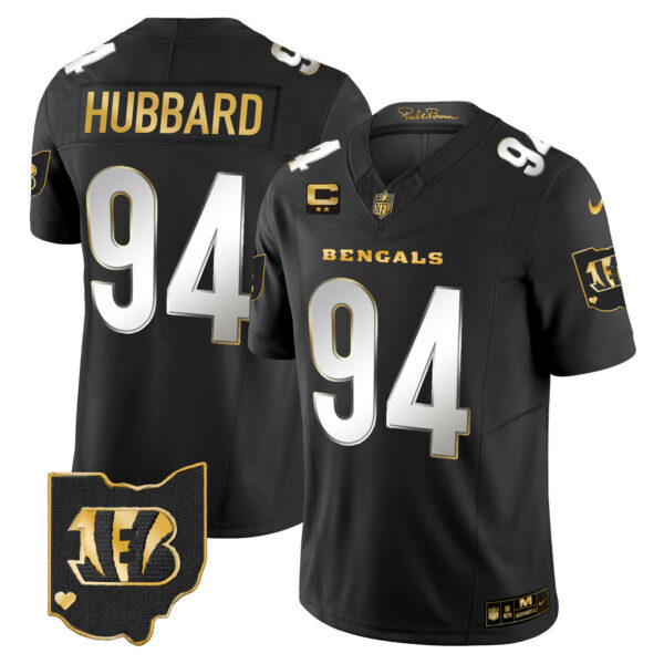 Men's Bengals Ohio Patch Gold Vapor Limited Jersey - All Stitched - Image 9