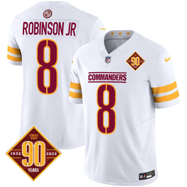 Men's Washington Commanders 90th Anniversary Patch Vapor Jersey V2 - All Stitched - Image 22