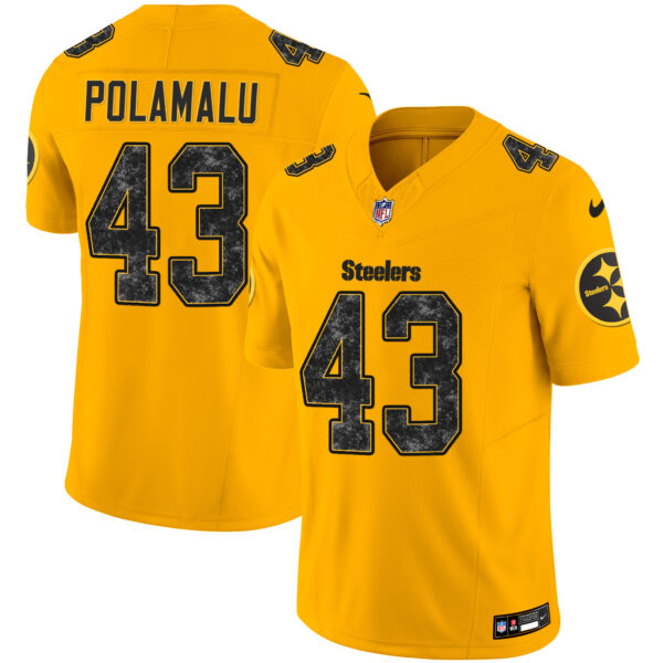 Men's Steelers Grunge Vapor Limited Jersey - All Stitched - Image 34