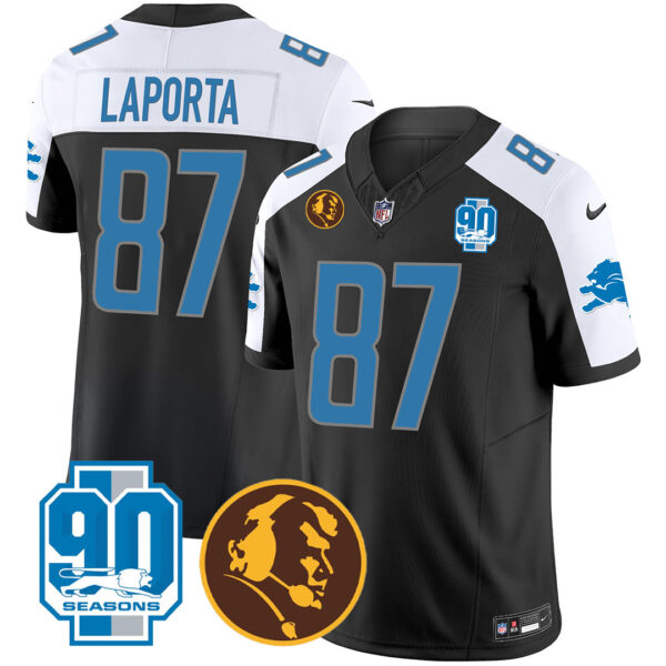 Men's Detroit Lions 90th & John Madden Patch Jersey - All Stitched - Image 6