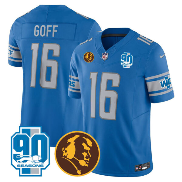 Men's Detroit Lions 90th & John Madden Patch Jersey - All Stitched - Image 14