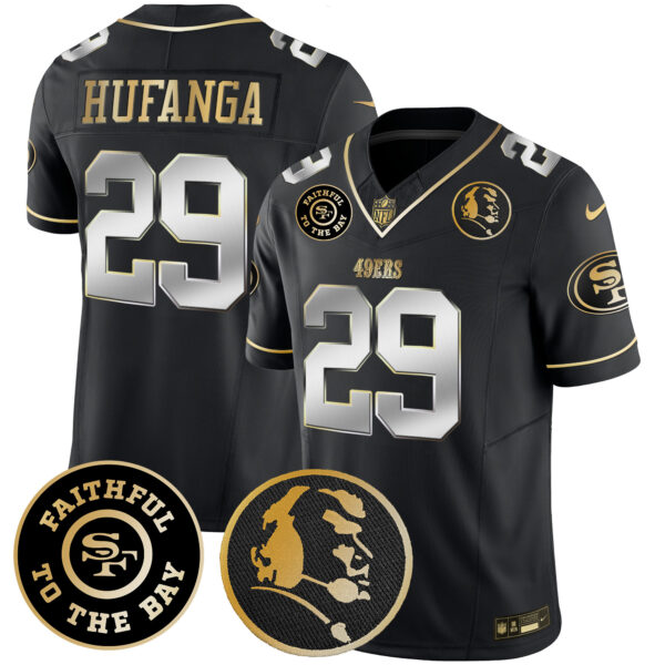 Men's 49ers Faithful & John Madden Patch Vapor Jersey - All Stitched - Image 40