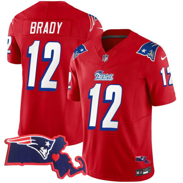 Men's Patriots 1996 Throwback State Patch Vapor Jersey - All Stitched - Image 22
