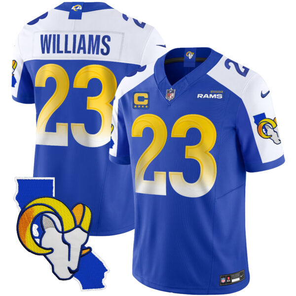 Men's Rams California Patch Vapor Limited Jersey - All Stitched - Image 10