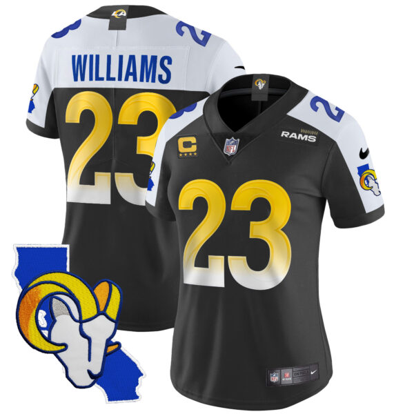 Women's Rams California Patch Vapor Limited Jersey - All Stitched - Image 4
