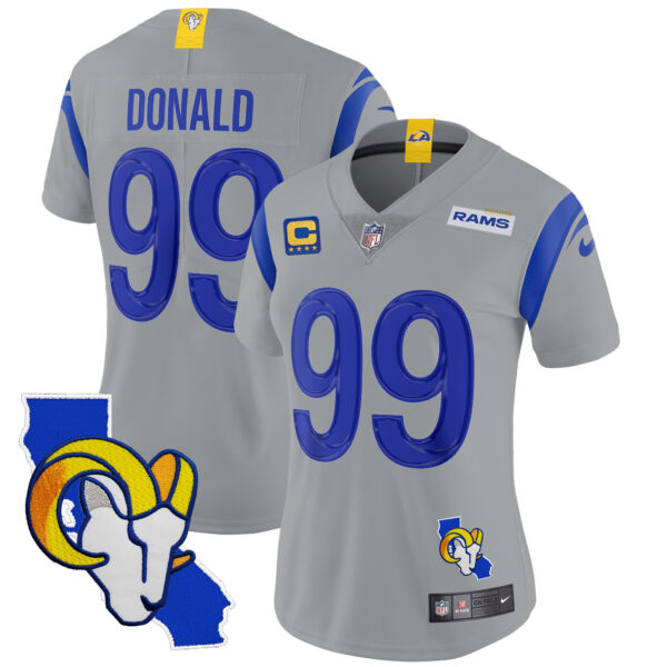 Women's Rams California Patch Vapor Limited Jersey - All Stitched - Image 31