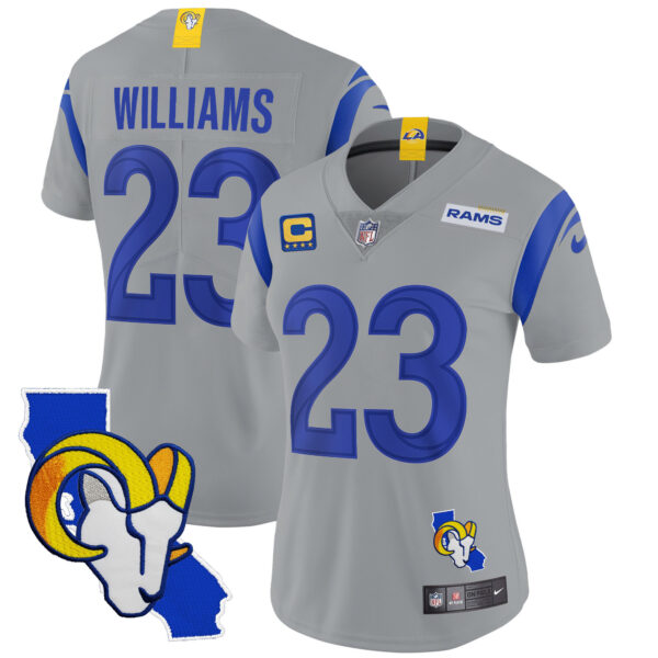 Women's Rams California Patch Vapor Limited Jersey - All Stitched - Image 34