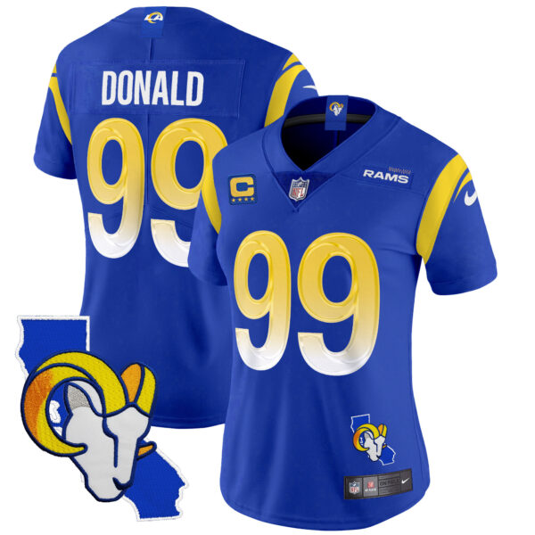 Women's Rams California Patch Vapor Limited Jersey - All Stitched - Image 13