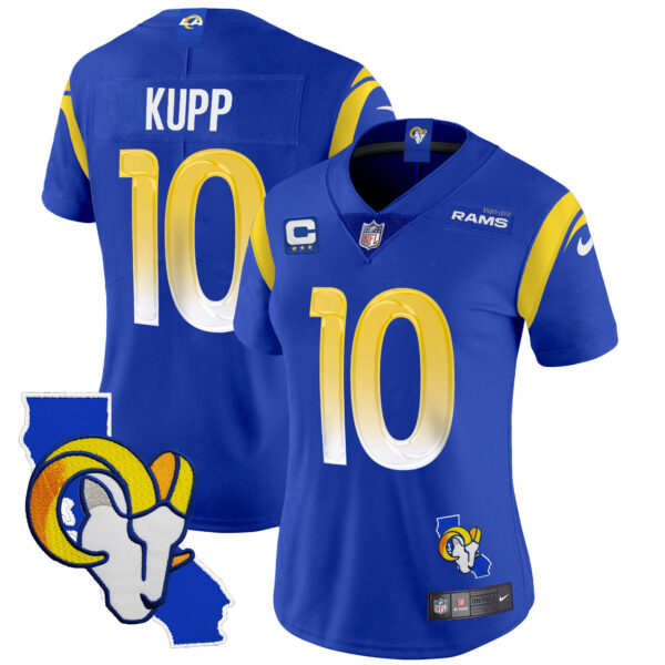 Women's Rams California Patch Vapor Limited Jersey - All Stitched - Image 14