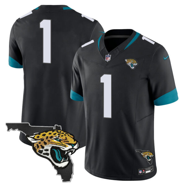 Men's Jacksonville Jaguars Florida Patch Vapor Jersey - All Stitched - Image 40