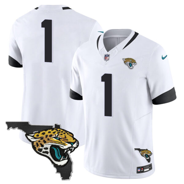 Men's Jacksonville Jaguars Florida Patch Vapor Jersey - All Stitched - Image 32