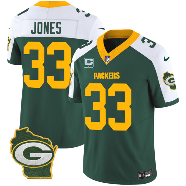 Men's Packers Home Patch Vapor Jersey V3 - All Stitched - Image 9