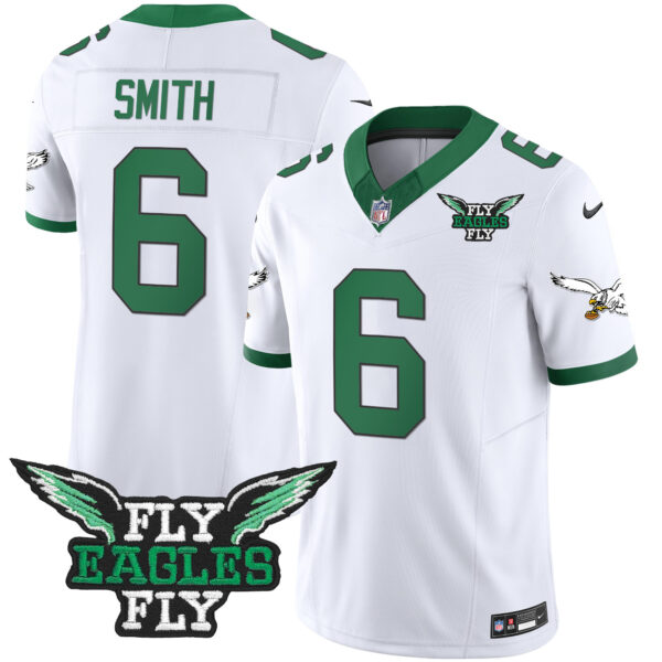 Men's Fly Eagles Fly Patch Throwback Kelly Green Vapor Jersey - All Stitched - Image 22