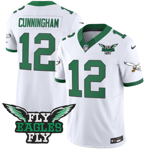 Men's Fly Eagles Fly Patch Throwback Kelly Green Vapor Jersey - All Stitched - Image 23