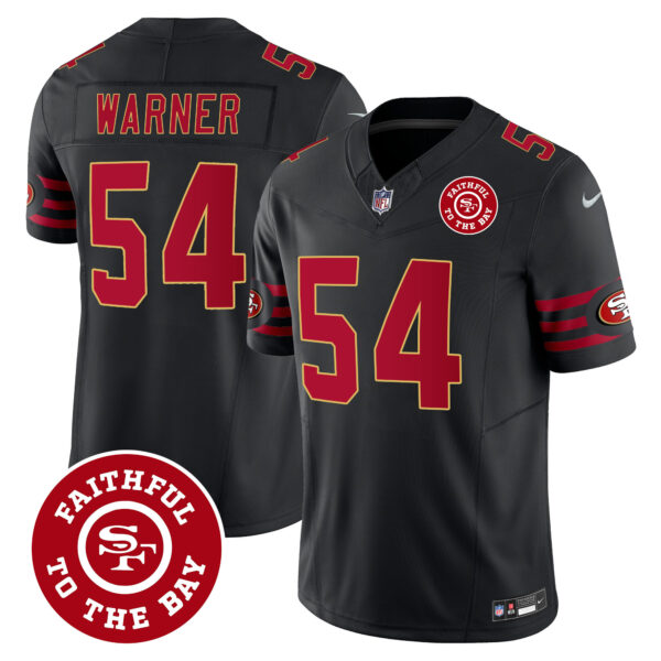 Men's 49ers Throwback Faithful To The Bay Patch Vapor Limited Jersey - All Stitched - Image 35