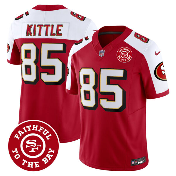 Men's 49ers Throwback Faithful To The Bay Patch Vapor Limited Jersey - All Stitched - Image 4