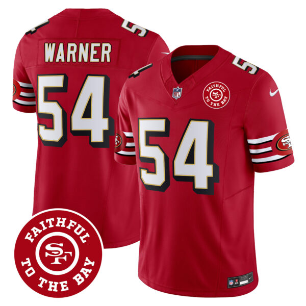 Men's 49ers Throwback Faithful To The Bay Patch Vapor Limited Jersey - All Stitched - Image 15