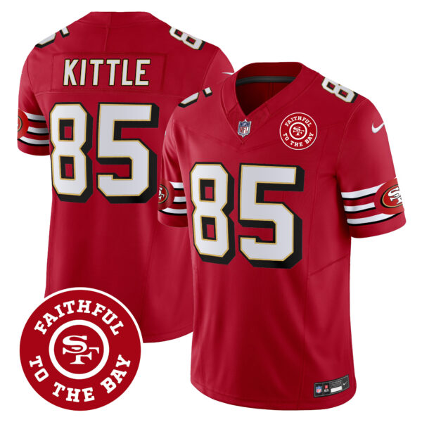 Men's 49ers Throwback Faithful To The Bay Patch Vapor Limited Jersey - All Stitched - Image 14