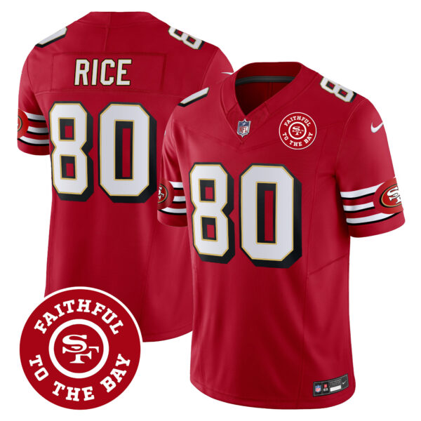 Men's 49ers Throwback Faithful To The Bay Patch Vapor Limited Jersey - All Stitched - Image 16