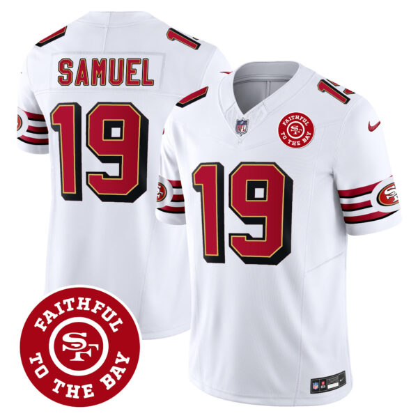 Men's 49ers Throwback Faithful To The Bay Patch Vapor Limited Jersey - All Stitched - Image 22