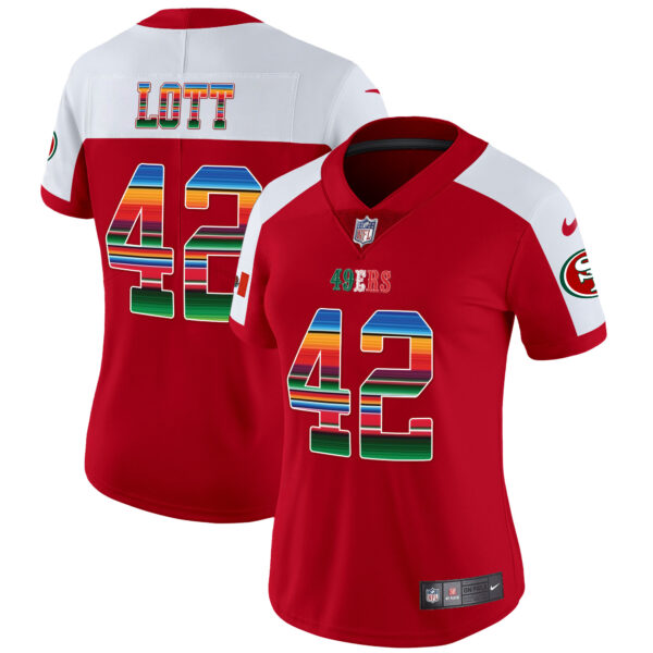 Women's 49ers Mexico Vapor Jersey V3 - All Stitched - Image 49
