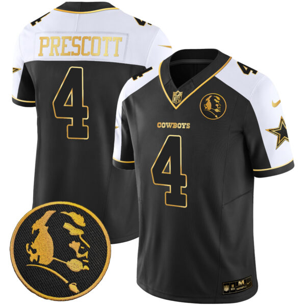 Men's Cowboys John Madden Patch Gold Vapor Jersey - All Stitched - Image 2