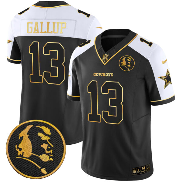 Men's Cowboys John Madden Patch Gold Vapor Jersey - All Stitched - Image 6