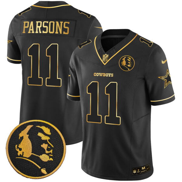 Men's Cowboys John Madden Patch Gold Vapor Jersey - All Stitched - Image 15