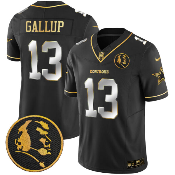Men's Cowboys John Madden Patch Gold Vapor Jersey - All Stitched - Image 13