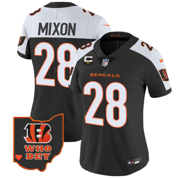 Women's Bengals Ohio Patch Vapor Limited Jersey V2 - All Stitched - Image 4
