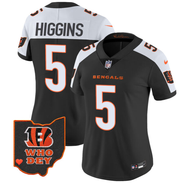 Women's Bengals Ohio Patch Vapor Limited Jersey V2 - All Stitched - Image 5