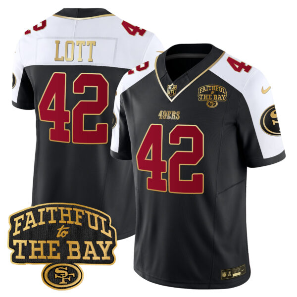Men's 49ers Faithful To The Bay Patch Vapor Limited Jersey V8 - All Stitched - Image 9