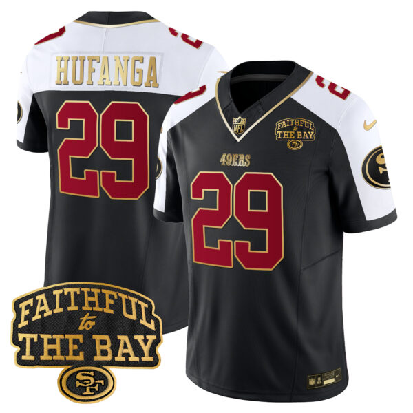 Men's 49ers Faithful To The Bay Patch Vapor Limited Jersey V8 - All Stitched - Image 10