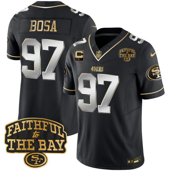 Men's 49ers Faithful To The Bay Patch Vapor Limited Jersey V8 - All Stitched - Image 37