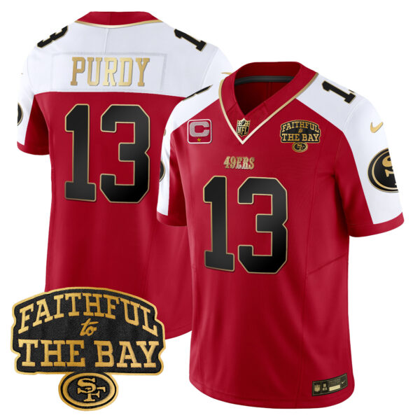 Men's 49ers Faithful To The Bay Patch Vapor Limited Jersey V8 - All Stitched - Image 43