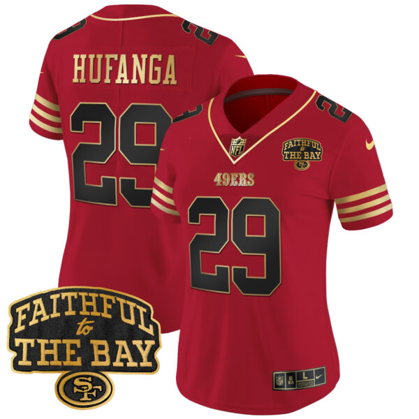 Women's 49ers Faithful To The Bay Patch Vapor Limited Jersey V8 - All Stitched - Image 20