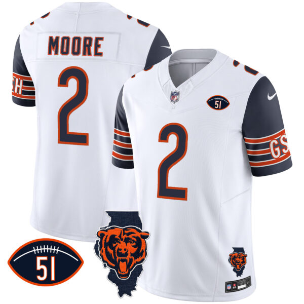 Men's Bears Illinois Patch Vapor Jersey - All Stitched - Image 33