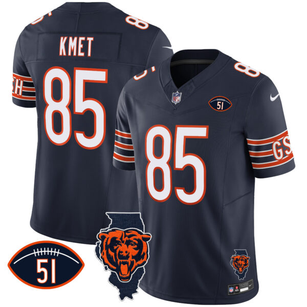 Men's Bears Illinois Patch Vapor Jersey - All Stitched - Image 14