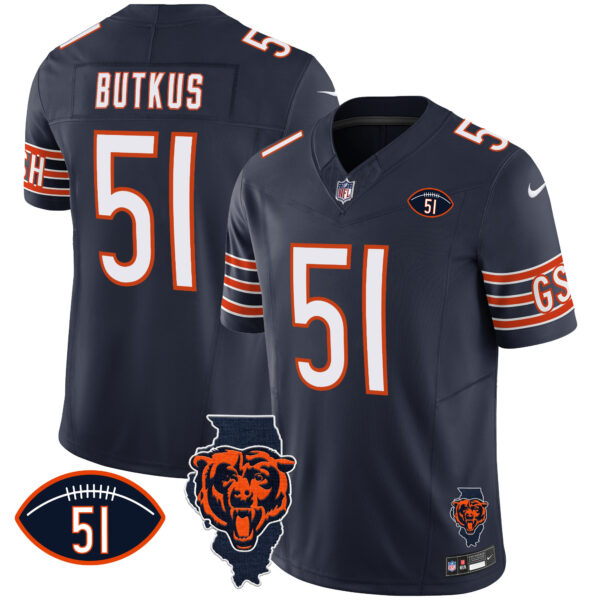 Men's Bears Illinois Patch Vapor Jersey - All Stitched - Image 10