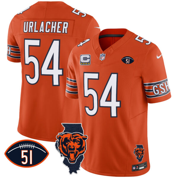 Men's Bears Illinois Patch Vapor Jersey - All Stitched - Image 25